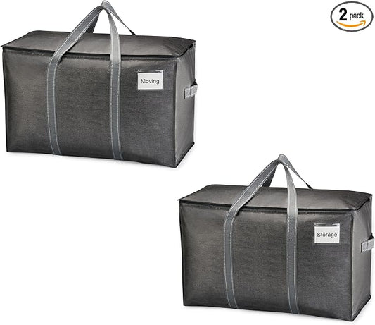 VENO 2 Pack Moving Bags and Large Christmas Storage Bins by Veno