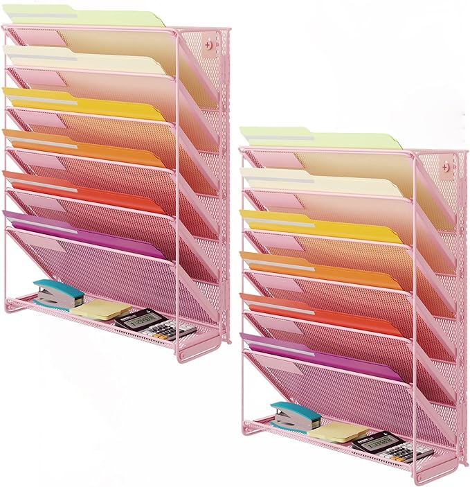 Kuntine.B Wall File Organizer Hanging Magazine Holder by KuntineB