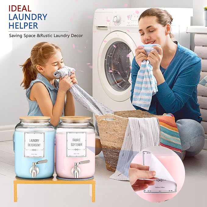 Laundry Detergent Dispenser. 0.9 Gallon Glass Laundry Soap Liquid Laundry - Image 6