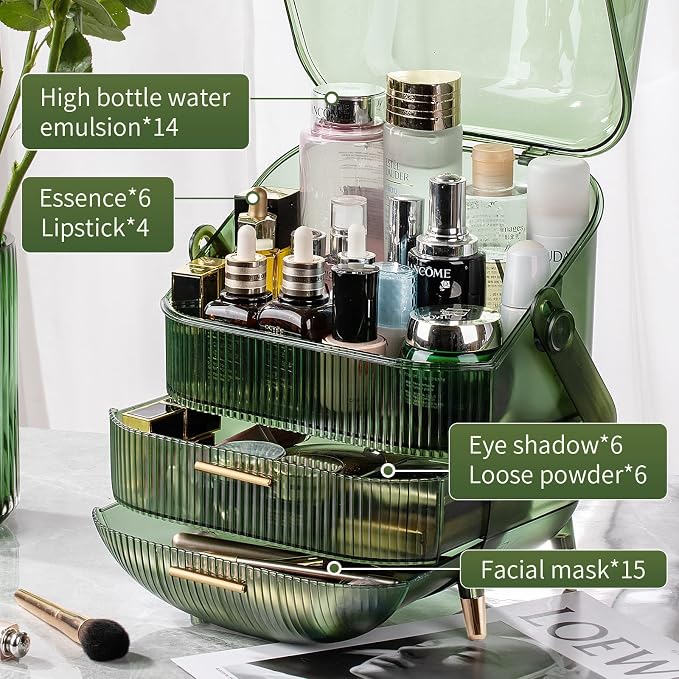 CANITORON Makeup Organizer, Large Capacity Skincare Organizer - Image 2