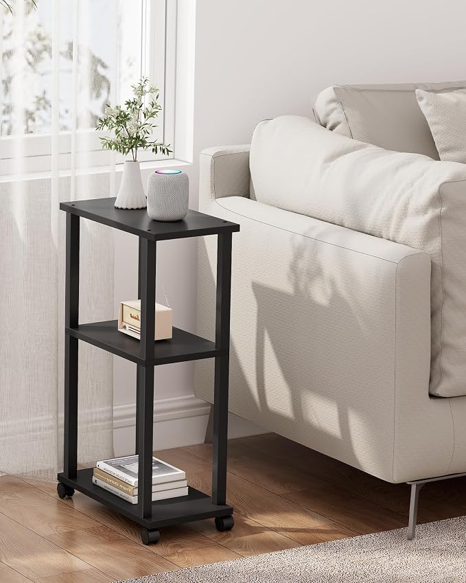 TUTOTAK Small Side Table, Narrow End Table, Bedside Table, Couch Side Table - Image 5