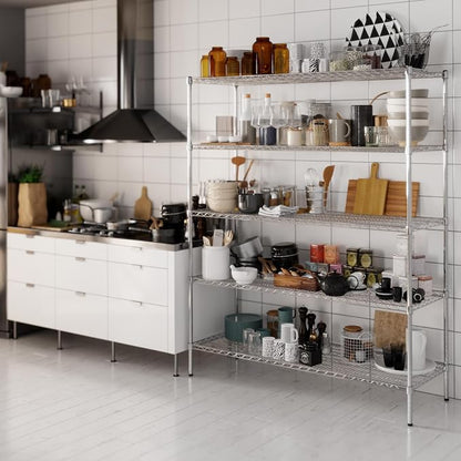21" Deep x 60" Wide x 74" Height Wire Shelving Kit | 5-Tier | NSF Commercial - Image 8