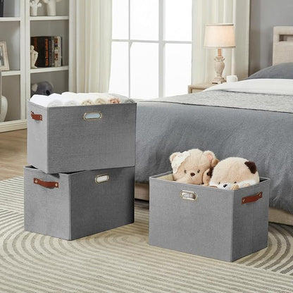 3-Pack Foldable Fabric Storage Bins - Image 5