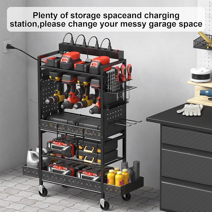 CCCEI Garage Power Tools Organizer Cart - Image 6