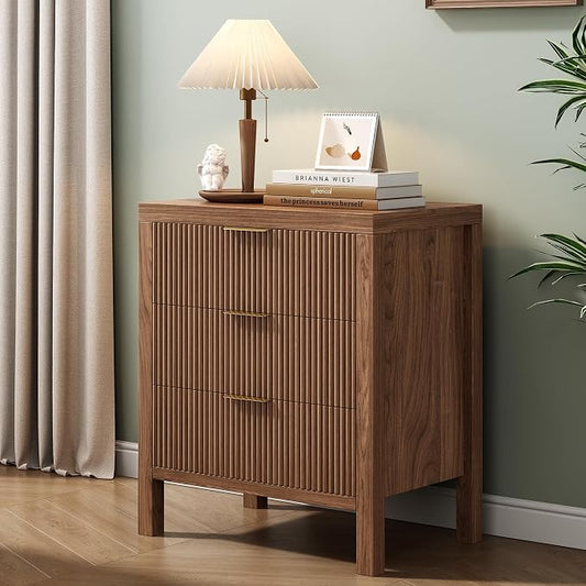 3 Drawer Dresser for Bedroom, Modern Wooden Chest by LSKTGA