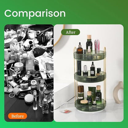 Rotating Makeup Organizer for Vanity, Perfume Skin Care Organizers Large - Image 5