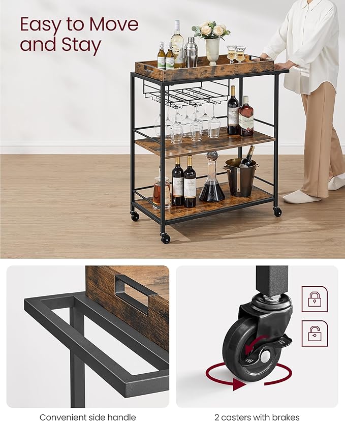 VASAGLE Kitchen Serving Cart - Image 4