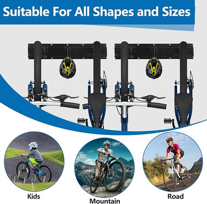 Sinoer Bike Storage Rack, Bike Storage Hanger, 4 Bikes + 3 Helmets Heavy Duty - Image 7