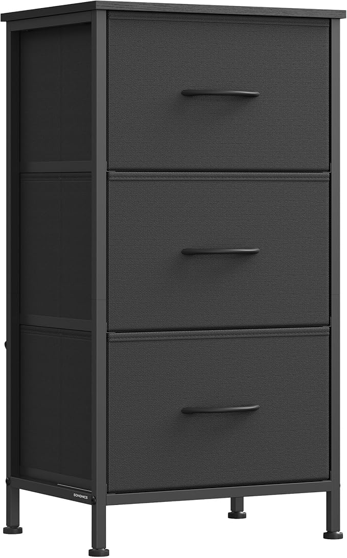 SONGMICS Dresser for Bedroom, Chest of Drawers, 3 Non-Woven Fabric Drawers by SONGMICSbySONGMICSHOME