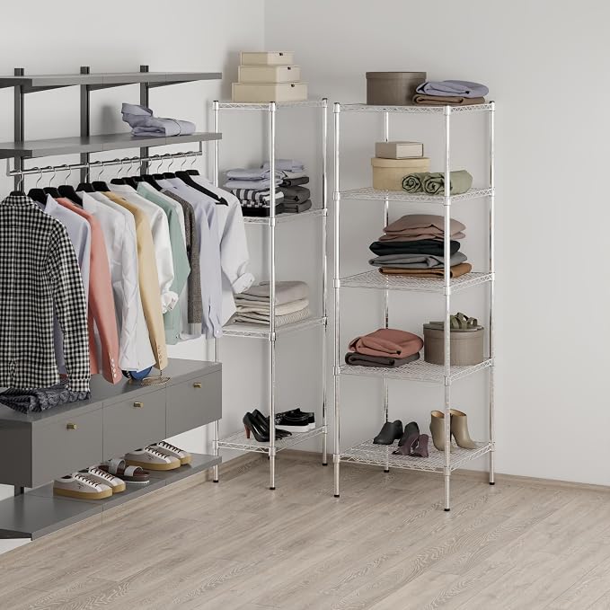 24" Deep x 24" Wide x 74" Height Wire Shelving Kit | 5-Tier | NSF Commercial - Image 7