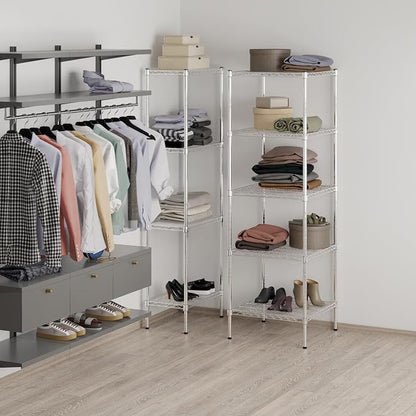 24" Deep x 24" Wide x 74" Height Wire Shelving Kit | 5-Tier | NSF Commercial - Image 7