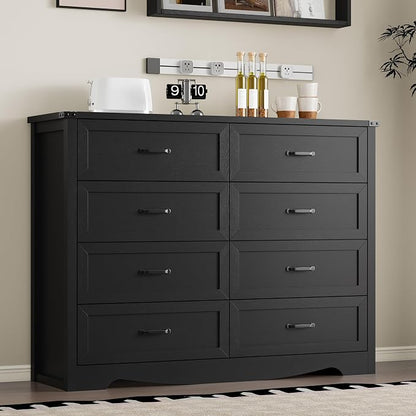 8-Drawer Dresser for Bedroom, Modern Wooden Chest of Drawers - Image 8