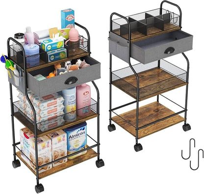 3-Tier Baby Diaper Caddy Cart Organizer - Image 9