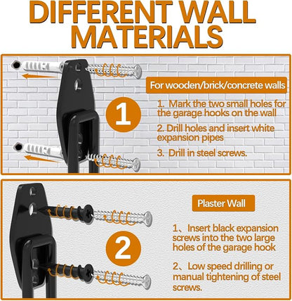 3-H Garage Wall Hooks 20 Pack, Garage Hooks Heavy Duty - Image 7