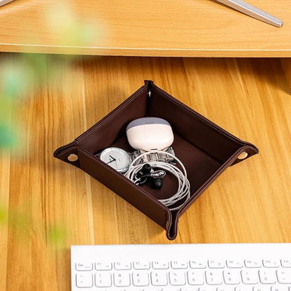 PU Leather Valet Tray for Mens and Women Catchall Tray for Keys, Jewelry Small - Image 7