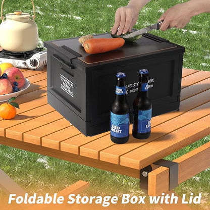 Collapsible Storage Bins with Lids, Portable Foldable Box with 2 Side Doors - Image 5