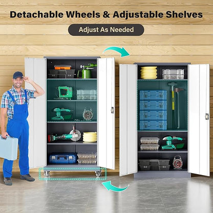 75" Tall Metal Storage Cabinet - Image 5