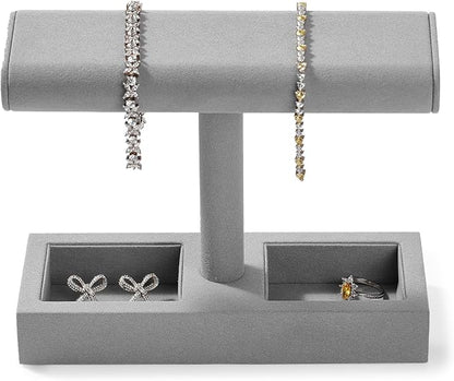 Oirlv Microfiber T-Bar Watch Display Stand Jewelry Display Props Jewelry - Image 6