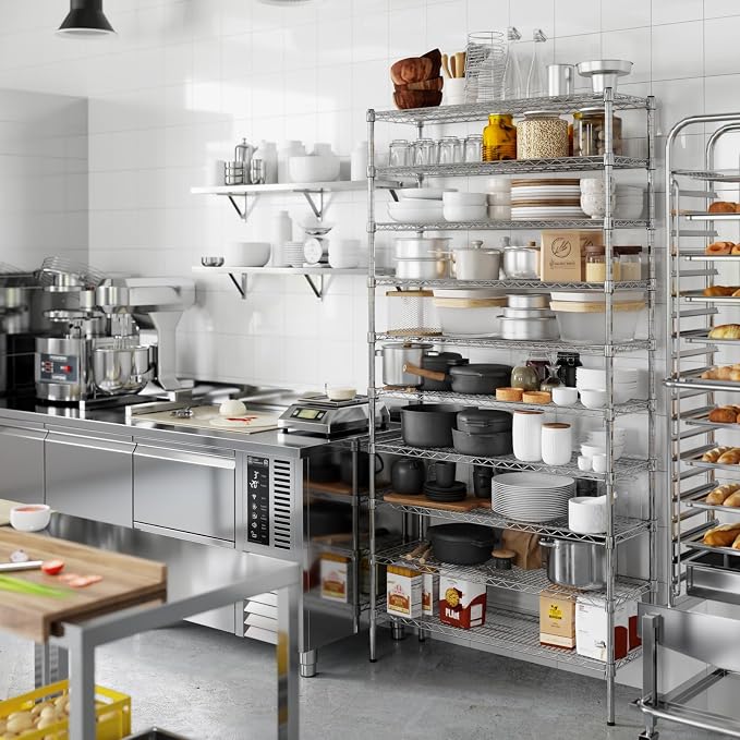 14" Deep x 42" Wide x 86" Height Wire Shelving Kit | 10-Tier | NSF Commercial - Image 7