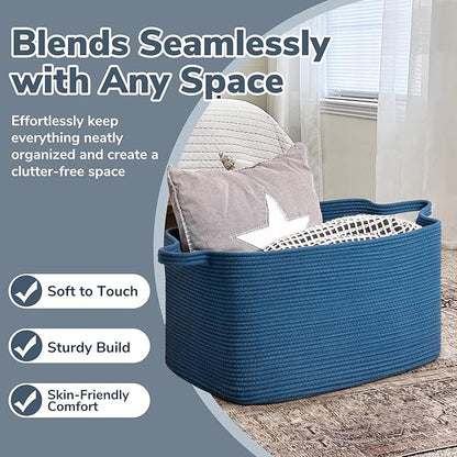 Goodpick Large Blanket Basket, Storage Baskets - Image 5