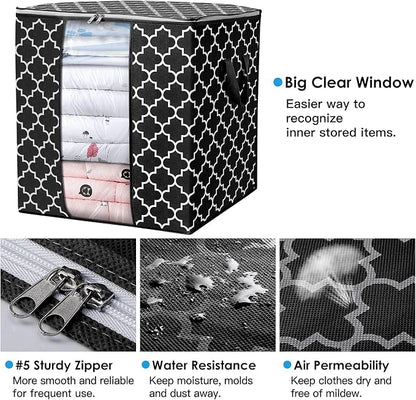 WISELIFE Storage Bags Large Blanket Clothes Organization and Storage Containers - Image 3
