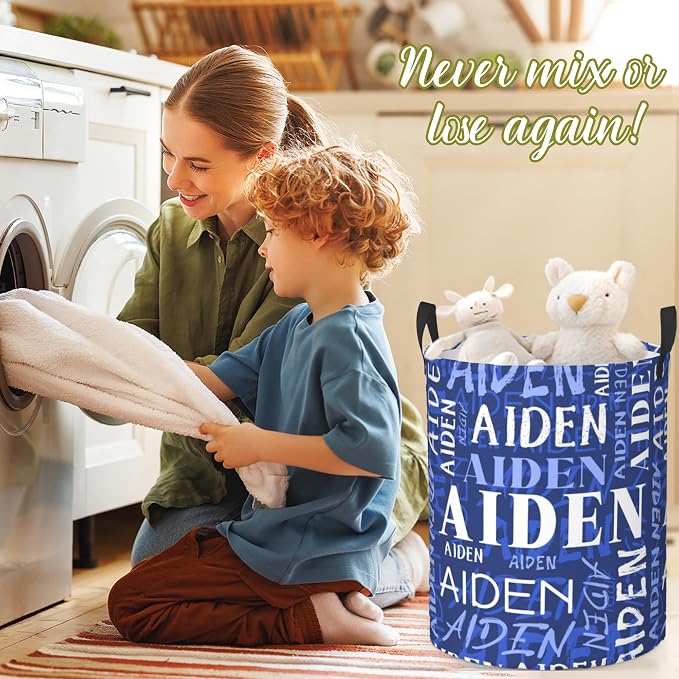 Custom Name Laundry Hamper, Personalized Laundry Baskets - Image 7