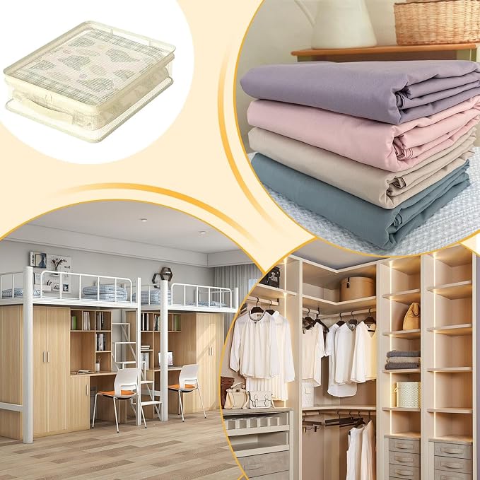 Stackable storage-Organizer – Foldable Sheet And Blanket Bag, Portable Handle - Image 4