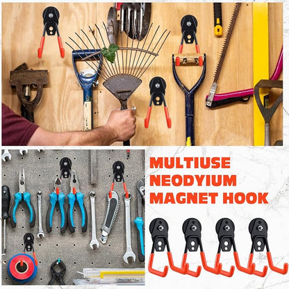 Landhoow Large Magnetic Hooks Heavy Duty Garage Magnet Hooks Strong Storage - Image 6