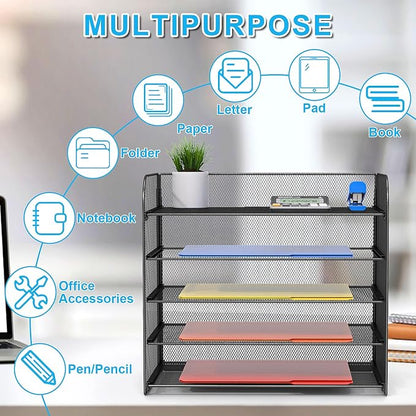 2 Pack Legal/A4/Letter Size Desk Paper Organizer Desktop File Organizer - Image 4