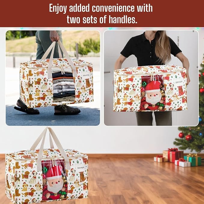 VENO 2 Pack Moving Bags, Large Christmas Storage Bins - Image 5