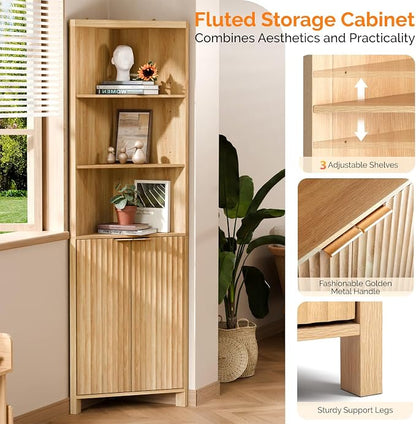 VINGLI 68" Tall Corner Cabinet - Image 5