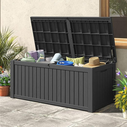Outdoor Storage Box, 180 Gallon Deck Box, Waterproof and UV Resistant Large - Image 6