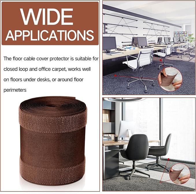WILLBOND Carpet Cord Cover Cable Protector Floor Cover Cable Protector - Image 3