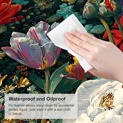 Vintage Oil Painting Floral Mouse Pad – Large Extended Desk Mat 31.5 x 11.8 in– - Image 7