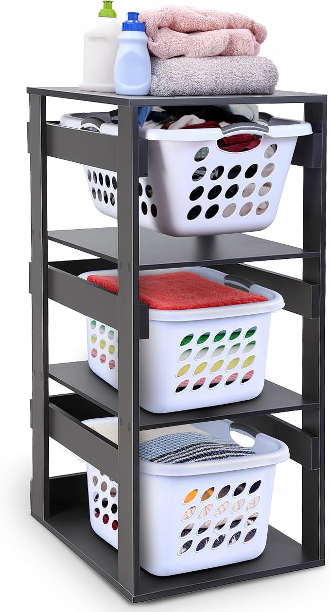 Laundry Basket Holder Shelf - Image 8