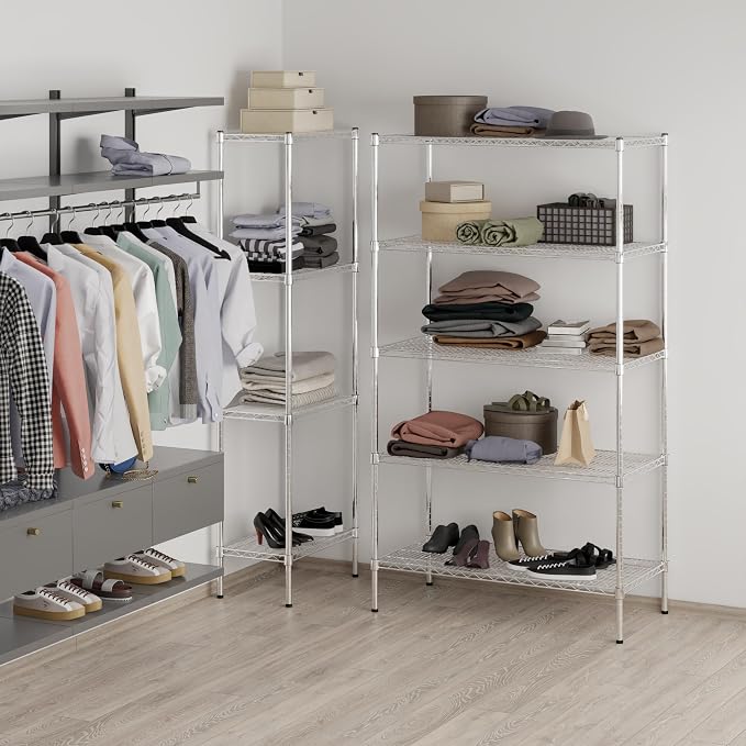 21" Deep x 42" Wide x 74" Height Wire Shelving Kit | 5-Tier | NSF Commercial - Image 6