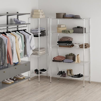 21" Deep x 42" Wide x 74" Height Wire Shelving Kit | 5-Tier | NSF Commercial - Image 6
