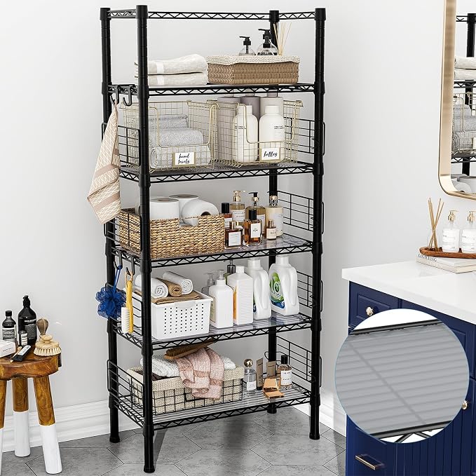 FUTASSI Metal Storage Rack, Storage Organizer Shelves - Image 6
