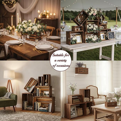 Set of 6 Decorative Wood Crates - Image 5