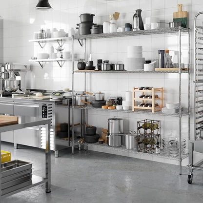 14" Deep x 72" Wide x 74" Height Wire Shelving Kit | 4-Tier | NSF Commercial - Image 2