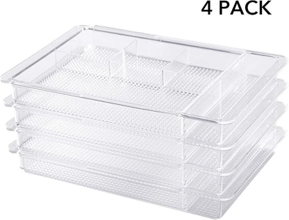 Oubonun Expandable Drawer Organizer 11.1” to 19.2” Width, Shallow Cosmetic - Image 7