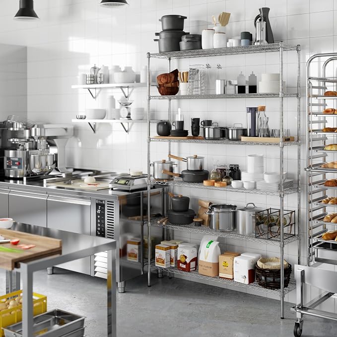 14" Deep x 54" Wide x 86" Height Wire Shelving Kit | 6-Tier | NSF Commercial - Image 2