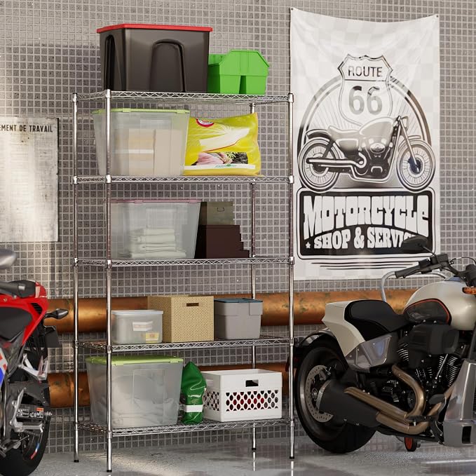 18" Deep x 42" Wide x 74" Height Wire Shelving Kit | 5-Tier | NSF Commercial - Image 5