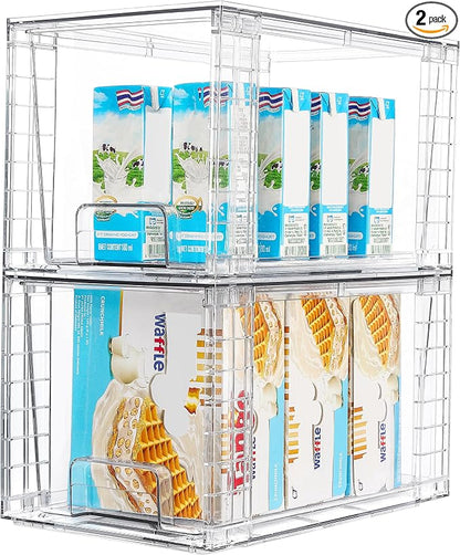 Vtopmart 2Pack Large Stackable Kitchen Pantry Storage Drawers, Acrylic Drawer by Vtopmart