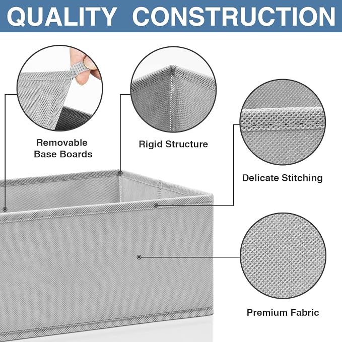 Criusia Drawer Organizer for Clothing, 12 Pack Sock Underwear Drawer Organizer - Image 5