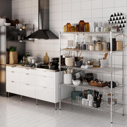 21" Deep x 48" Wide x 64" Height Wire Shelving Kit | 5-Tier | NSF Commercial - Image 2