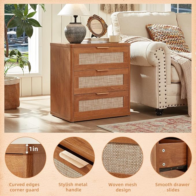 LEYAOYAO Rattan Night Stand Set of 2 - Image 9