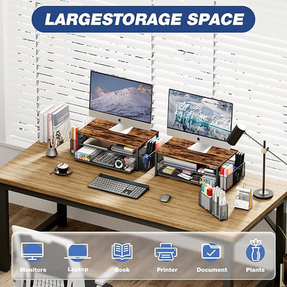 OPNICE Desk Organizers and Accessories, 2-Tier Computer Monitor Stand Riser - Image 4