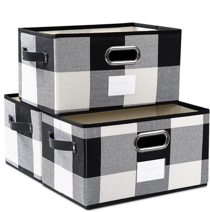 PRANDOM Fodable Storage Bins for Closet Decorative Fabric Storage Baskets Cubes by Prandom
