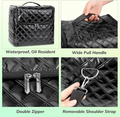 Deciniee Travel Makeup Bag, 4 Trays Large Cosmetic Bag - Image 5